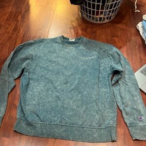 Teal champion size large crew neck